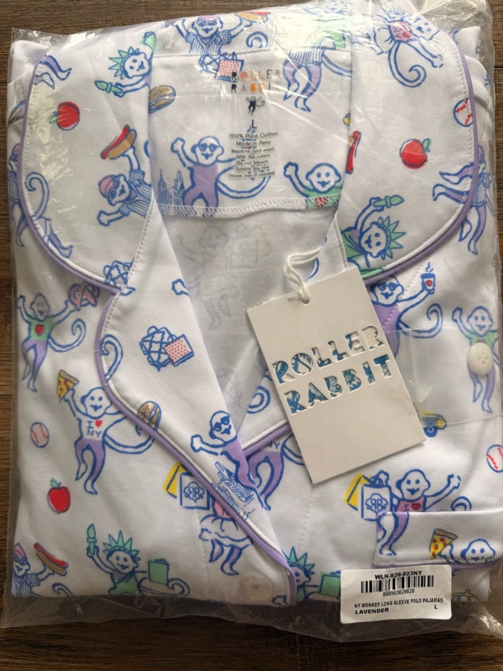NWT - Rare Roller Rabbit New York theme Polo Pajama set - only sold in NYC store